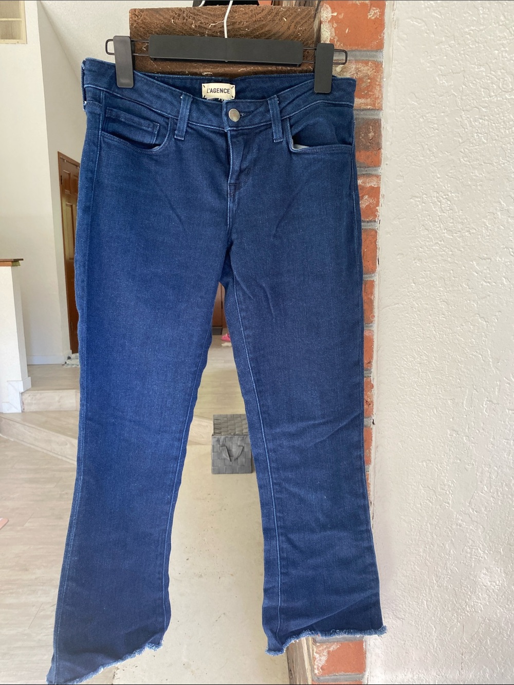 L'AGENCE Dark Blue Wide Leg Jeans